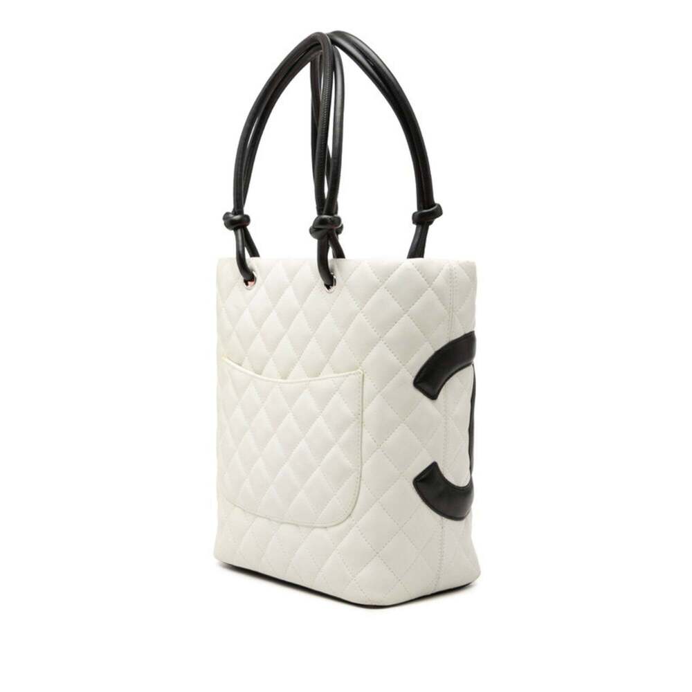 CHANEL Black Leather Logo Tote Bag - Picture 2 of 8